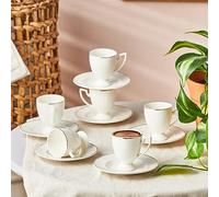Karaca Ensemble de tasses à café pour 6 personnes Boyoz 85 ml, Tasses à café,Service de café,Design unique,Environnement assuré
