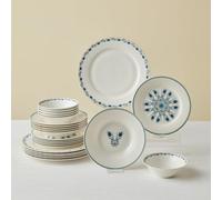 Karaca Forever Bone China Iznik Service de table 24 pièces pour 6 personnes Multicolore