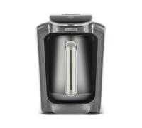 KARACA Hatır Neo Cafetière turque argentée - Cafetière à moka électrique avec 3 forces de café, 300 ml, capacité 5 tasses, 735 W, arrêt automatique et protection contre la surchauffe (lumière étoilée)