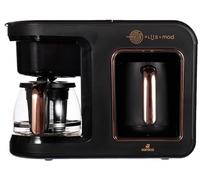 KARACA Hatır Plus Cafetière turque et filtre 2 en 1, capacité de 0,75 l, 5 tasses de café turc, filtre en acier inoxydable, cuillère doseuse incluse