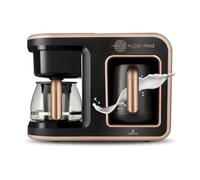 KARACA Hatır Plus Mod 5-en-1 Machine à Café Turc et Filtre, Capacité 0.75L, Préparez 5 Tasses de Café au Lait, Filtre en Acier Inoxydable, Cuillère Doseuse Incluse