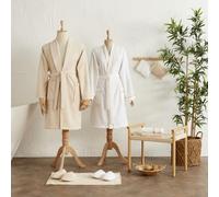 Karaca Home Glory Lurex Ensemble de Salle de Bain familiale 9 pièces Doré/Beige