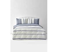KARACA Home Indigo Dobby Parure de lit King Size tissée