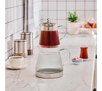 Karaca Keops Théière en verre borosilicate 2500 ml Résistant aux températures Convient pour chauffe-thé