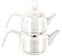 Karaca Manes Mini ensemble de théières en métal - Convient pour théière turque, caydanlik, Demlik, théière turque, thé