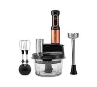 Karaca Mastermaid Robot de cuisine en verre acier, Mixeur long, 2500 W, Black Copper