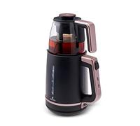 Karaca Maxi Tea XL 2in1 Théière avec passoire en verre Roseberry, puissance 1700 W Bouilloire, thé, théière turque, thé traditionnel turc