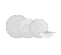 Karaca Rebeca Rose Gold 24 pièces 6 personnes Set de vaisselle en porcelaine Design unique, Rond, Service combiné, Vaisselle en porcelaine blanche, Vaisselle quotidienne et spéciale