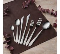 KARACA Rebellion Service de table 84 pièces Argenté - Vaisselle moderne et élégante pour le divertissement et les occasions spéciales