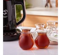 KARACA Refikadan Tatlıcan Ensemble de verres à thé, 6 pièces pour personnes Service à thé-6 pièces Verre à thé turc résistant au lave-vaisselle Verres à thé turcs, Design unique, Pratique