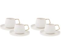 KARACA Saturn Tasse à café Pour 2 personnes, Tasses à thé, Porcelaine, Pour le café, le thé, le lait, Ensemble café-expresso turc, Turc, Design élégant et pratique, Tasse à café traditionnelle