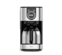 KARACA Série 2303 Cafetière Filtre Inox, Machine à Café Filtre en Acier Inoxydable, Cafetiere à Goutte de 1,2L avec Minuterie Programmable, Fonction Maintien au Chaud, Contrôle de L'arôme, Noire