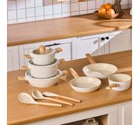 Karaca Swiss Crystal Almond Cream Batterie de cuisine 12 pièces