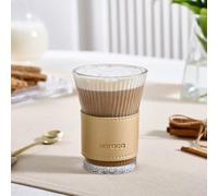 KARACA Verre à café en cuir Cool Touch Latte Doré 210 ml