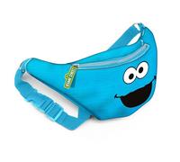 Sesame Street Cookie Monster Face Petit Sac Banane Fantaisie Bleu 5 x 14 cm