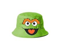 Sesame Street Oscar The Grouch Face Chapeau Cloche pour Enfant Vert 25 x 15 cm