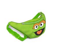 Sesame Street Oscar the Grouch Face Petit sac banane fantaisie Vert 5 x 14 cm