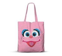 Karactermania Sac de courses 1, Rue Sésame Abby Cadabby visage imprimé Rose 33 x 40 cm