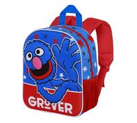 Karactermania 1, Rue Sésame Super Grover 2.0 Hello-Sac à Dos 3D Elite, Bleu, 25 x 30 cm, Capacité 7 L