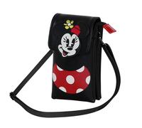 Disney Sac pour téléphone portable Minnie Mouse Face Noir 12 x 20 cm Homme