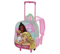 Karactermania Barbie Pets-Sac à dos 3D à Roulettes Petit, Rose, 26 x 34 cm, Capacité 7 L