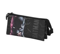 Karactermania Batman Face-Trousse Triple, Noir, 23 x 11 cm