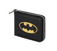 KARACTERMANIA DC Comics Batman Bat-Portefeuille Man Zip, Noir, 12 x 10 cm