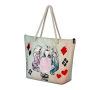 Karactermania Harley Quinn Mad Love-Sac de Plage Soleil, Beige, 52 x 37 cm