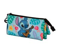 Disney Lilo et Stitch Guitar-Trousse Triple, Vert, 23 x 11 cm