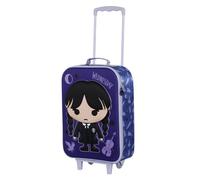 Karactermania Valise à roulettes Mercredi Chibi Soft 3D, Lilas