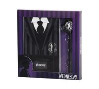Karactermania Mercredi Uniform-Coffret Cadeau avec Journal et Stylo à Bille Fashion, Noir