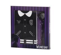 Karactermania Coffret cadeau Mercredi Varsity – Journal et stylo à bille Fashion – Noir