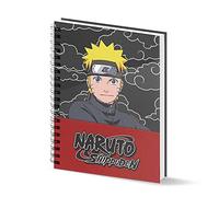 Karactermania Naruto Clouds-Cahier A4 Papier Quadrillé, Noir