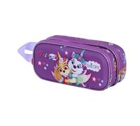 Karactermania Paw Patrol La Pat' Patrouille Magic-Trousse 3D Double, Lilas, 22 x 10 cm