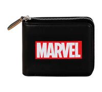 Marvel Comics-Portefeuille Man Zip, Noir, 12 x 10 cm