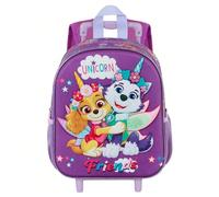 KARACTERMANIA | Sac à dos enfant Pat'Patrouille - Sac à dos d'école motif Pat'Patrouille - Trolley rose avec fermeture éclair - Grand sac à dos spacieux - Sac à dos d'école - École - Modèle 08480 ATTE