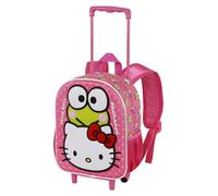 Karactermania Sanrio Hello Kitty Funny-Sac à dos 3D à Roulettes Petit, Rose, 26 x 34 cm, Capacité 7 L