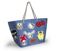 Karactermania Sanrio Hello Kitty Stickers-Sac de Plage Soleil, Bleu, 52 x 37 cm