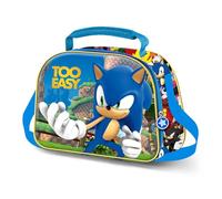 Karactermania Sonic The Hedgehog Easy-Sac Repas 3D, Bleu, 26 x 20 cm