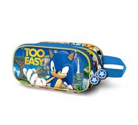 Karactermania Sonic The Hedgehog Easy-Trousse 3D Double, Bleu, 22 x 10 cm