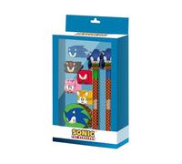 Karactermania Pack Sonic The Hedgehog Greenhill – stylo gel effaçable, crayon éternel, bleu