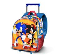 Karactermania Sonic 3d Shadow 34x26x13 Cm 11.50l Wheeled Backpack Multicolore Enfants