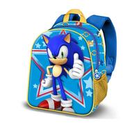 Karactermania Sonic The Hedgehog Star-Sac à Dos 3D Elite, Bleu 25 x 30 cm, Capacité 7 L
