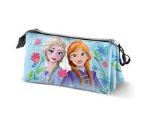 Disney Trousse triple Heart (La Reine des Neiges 2) Bleu 23 x 11 cm
