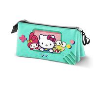 Karactermania Trousse Hello Kitty Videogame Triple Ripstop Turquoise 23 x 11 cm