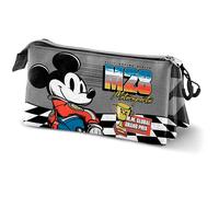 Disney Mickey Mouse Champion-Trousse Triple, Gris, 23 x 11 cm