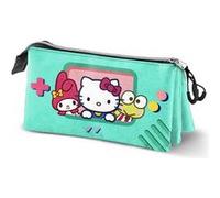 Karactermania Trousse Hello Kitty Videogame Triple Ripstop Turquoise 23 x 11 cm