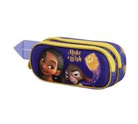 Karactermania Wish, Asha et la Bonne Étoile Star-Trousse 3D Double, Lilas