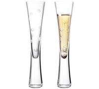 karadrova Lot de 2 flûtes à champagne, prosecco, faites à la main, en cristal transparent, flûtes à prosecco pour anniversaire de mariage (mousse)