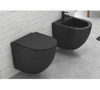 Karag WC suspendu Rimless moderne - 37 x 49 x 36 cm - LT-046E-NRMW